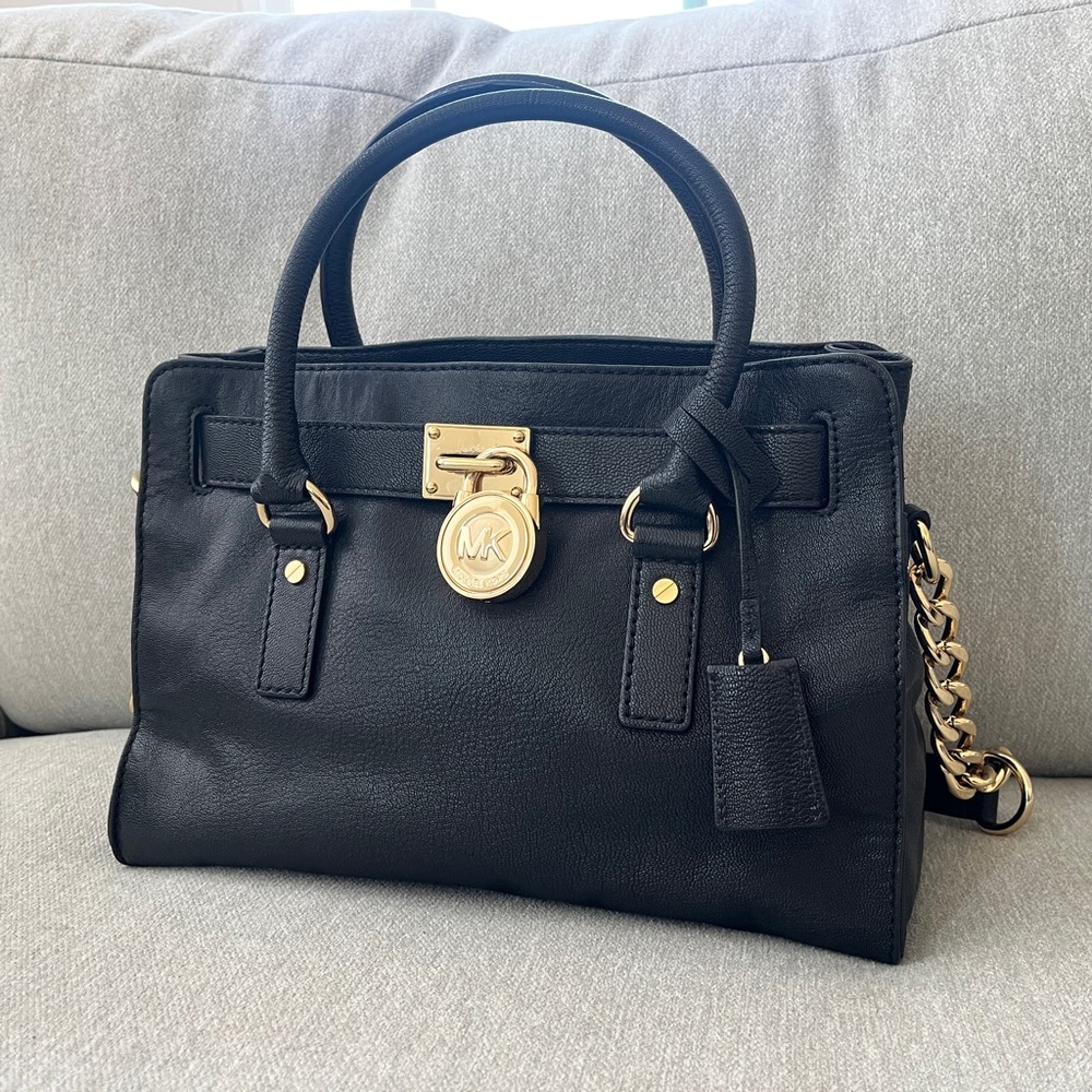 Michael Kors Hamilton Medium Leather Satchel